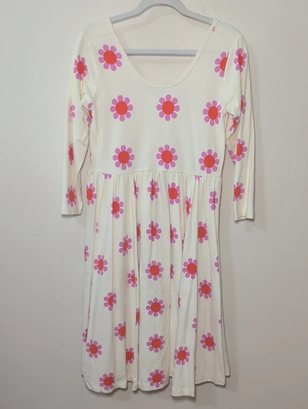 Alice + Ames Ballet Dress in Groovy Garden Ivory Purple Retro Mod Girls Size 10